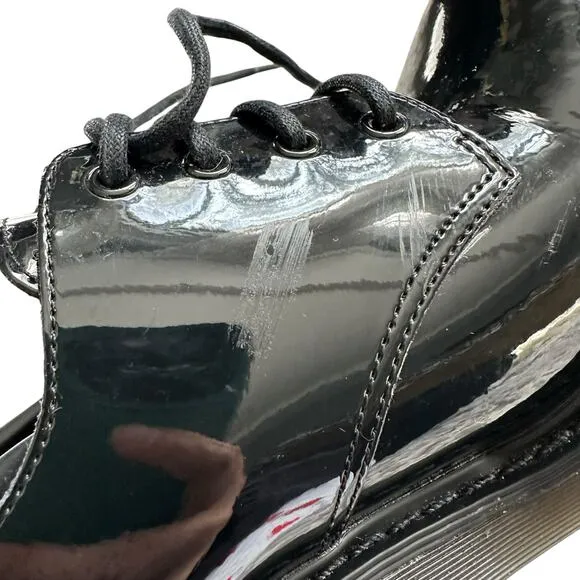 DR. MARTENS Salome Women's Shoes High Heel Lace Up Oxfords Patent Leather Size 6
