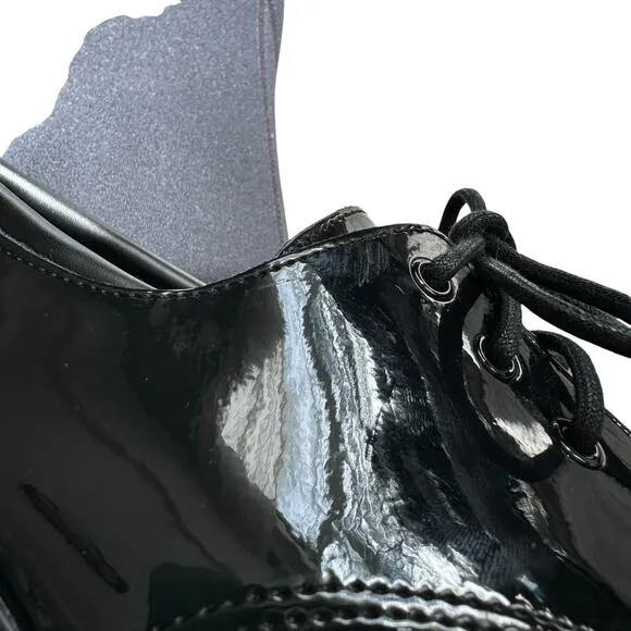 DR. MARTENS Salome Women's Shoes High Heel Lace Up Oxfords Patent Leather Size 6