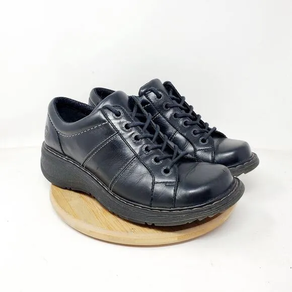 Dr Martens Shoes Womens 8 Bailey Black Oxford Punk Goth Chunky Academia