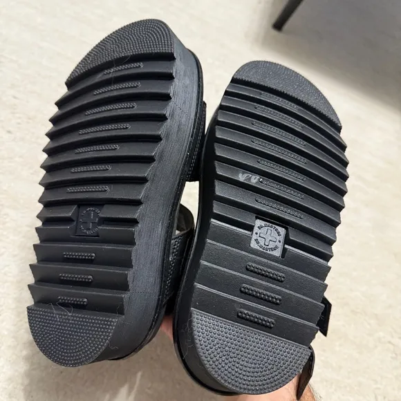 Dr Martens Voss Quad Black Platform Sandals Women's Size 6 Goth NEW