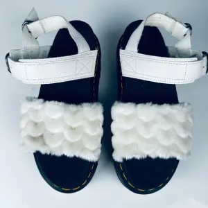 Dr. Martens Voss Quad Fluffy Faux Fur Platform Sandals