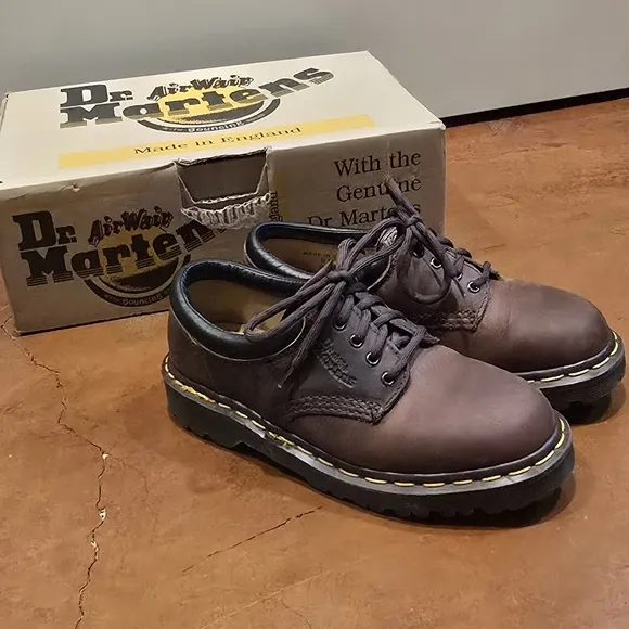 Dr. Martens Youth Brown Leather Shoes