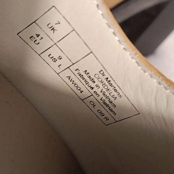 Dr.Martens &quot;Cordelia&quot; Tan Leather Slipon Shoes