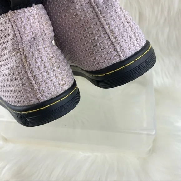DR.MARTENS MAELLY PINK CANVAS BOOTS SIZE 8