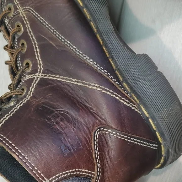 Dr.Martens Mens 8A07 High Top Leather Chunky Platform Boots shoes sz 9