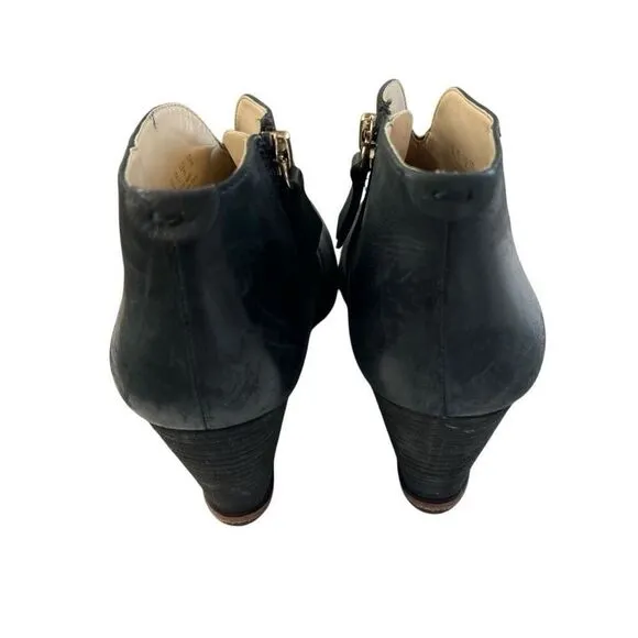Dr. Scholls Boots Booties Shoes Black Inda Leather Size 8