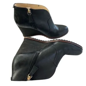 Dr. Scholls Boots Booties Shoes Black Inda Leather Size 8