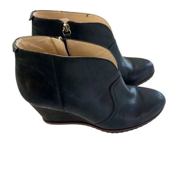 Dr. Scholls Boots Booties Shoes Black Inda Leather Size 8