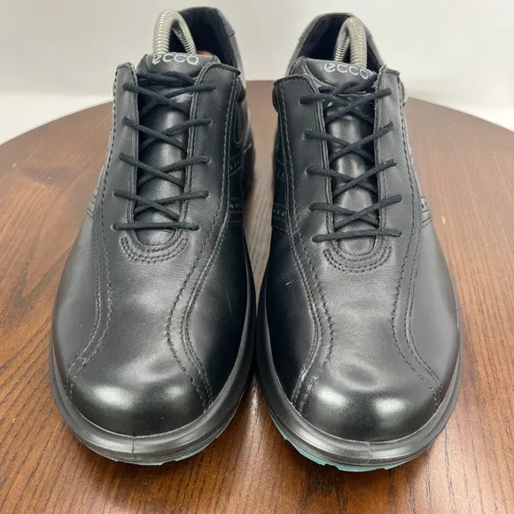 Ecco Golf Shoes Men's 42  / 8 Black Leather Gore Tex Lace-Up Sneaker 42T3605169