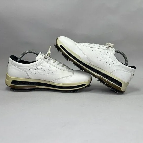 Ecco Men's Size 9.5 White Leather Gore-Tex Surround Golf Shoes