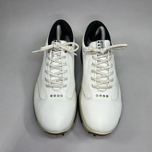 Ecco Men's Size 9.5 White Leather Gore-Tex Surround Golf Shoes