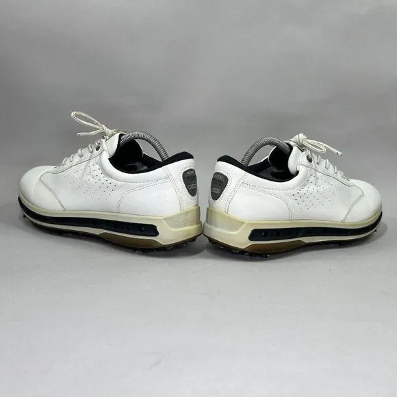 Ecco Men's Size 9.5 White Leather Gore-Tex Surround Golf Shoes