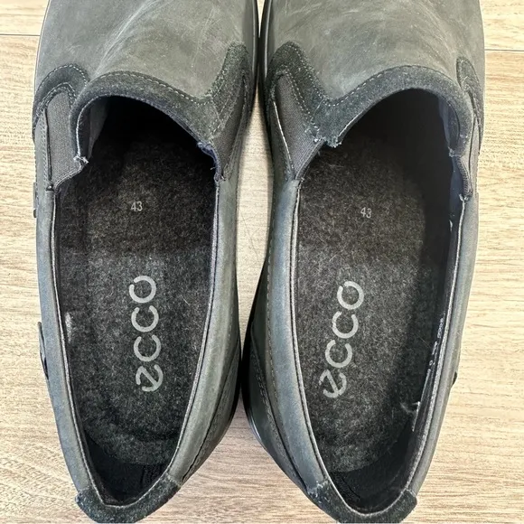 Ecco Shoes Men Slip On Soft 7 Tred Leather Loafer Gore-tex GTX Black Size 9