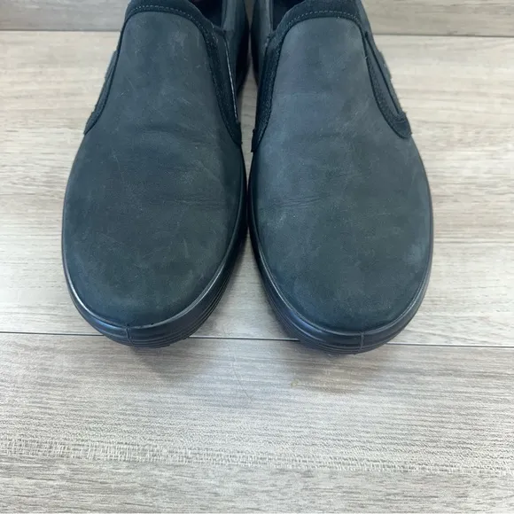 Ecco Shoes Men Slip On Soft 7 Tred Leather Loafer Gore-tex GTX Black Size 9