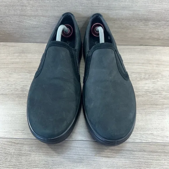 Ecco Shoes Men Slip On Soft 7 Tred Leather Loafer Gore-tex GTX Black Size 9