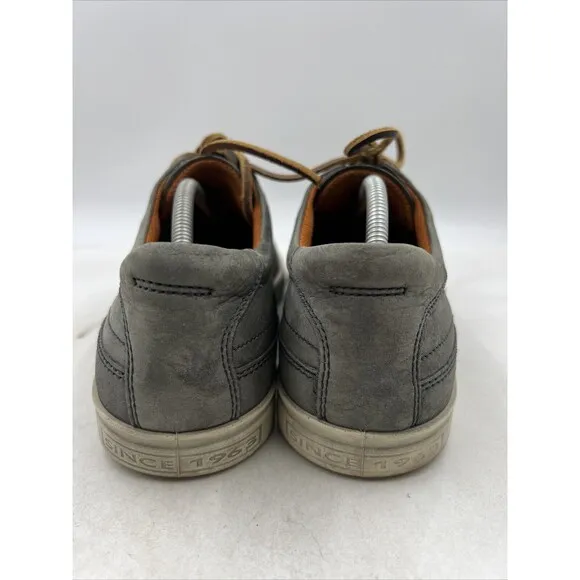 Ecco Shoes Mens Sz 11 Collin Nautical Perf Titanium Leather Gray Brown