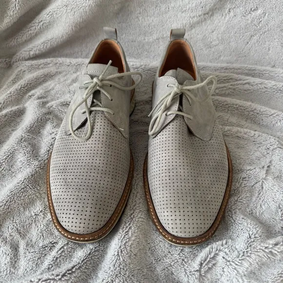 Ecco ST 1 Hybrid Lite Nubuck Leather Gray Men’s Dress Shoes Size 7-7.5