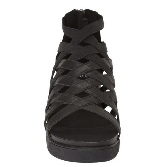 Eileen Fisher &quot;Airy&quot; Platform Black StrappySport Gladiator Sandal Sz 11 - NWOT