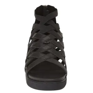 Eileen Fisher &quot;Airy&quot; Platform Black StrappySport Gladiator Sandal Sz 11 - NWOT