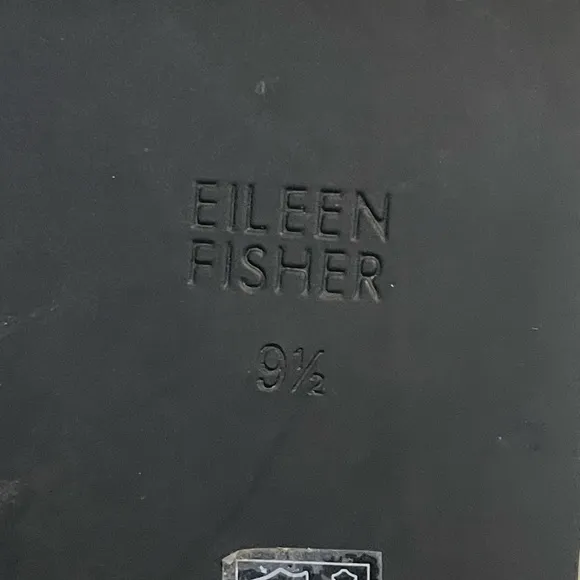 Eileen Fisher Ells Suede Loafer Wedge Black Shoes Size 9.5