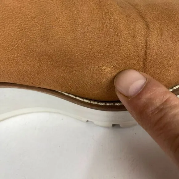 Eileen Fisher Shoes Womens Size 6.5 Brown Suede Wedge Heel Booties.Platform