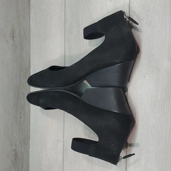 Eileen Fisher Women Ankle Strap Wedge Leather Shoes sz 10
