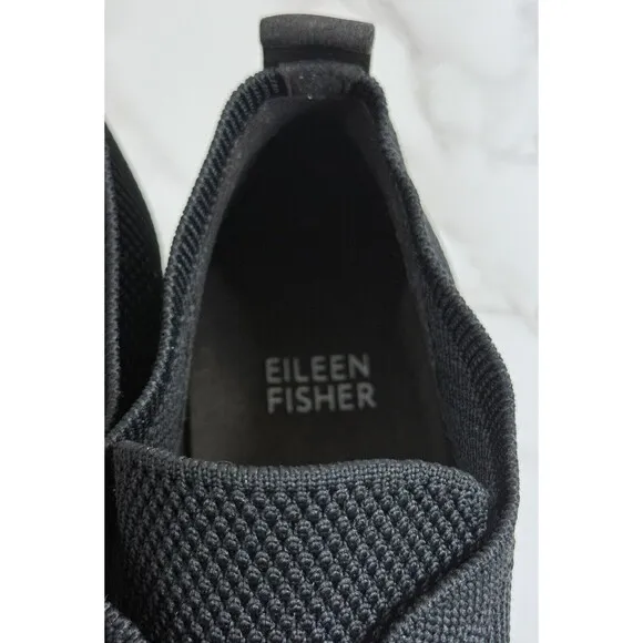 Eileen Fisher Womens Black Jemma Platform Stretch Knit Bootie‎ Shoes Heel Sz 10M