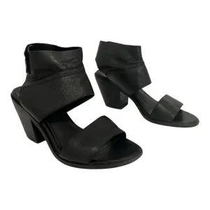 Eileen Fisher Womens Size 7 Black Leather Ankle Wrap Minimalistic Shoes