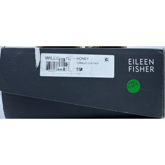 Eileen Fisher Women's Willow Tumbled Tan Leather Wedge Espadrille Sandal 9