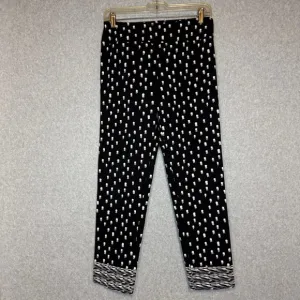 Elliott Lauren Women’s Stretch Pull-On Black &amp; White Patterned Pants Size 4