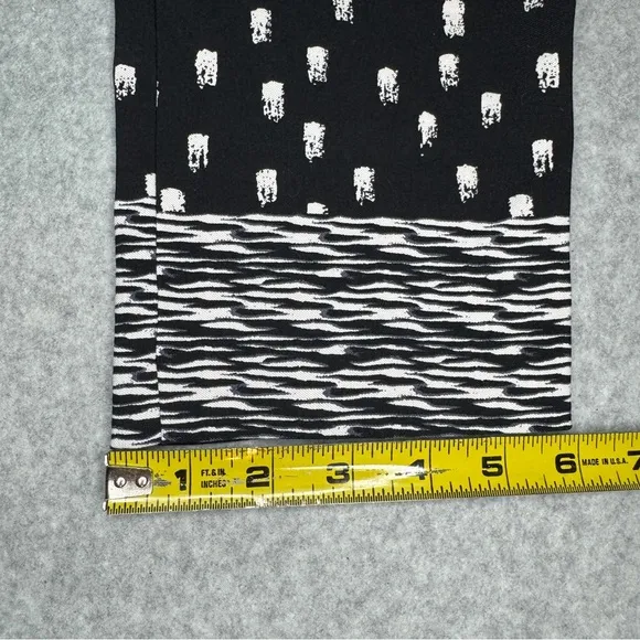 Elliott Lauren Women’s Stretch Pull-On Black &amp; White Patterned Pants Size 4