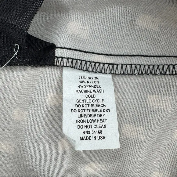Elliott Lauren Women’s Stretch Pull-On Black &amp; White Patterned Pants Size 4