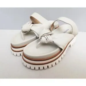 Elvio Zanon Women's White Platform Sandals