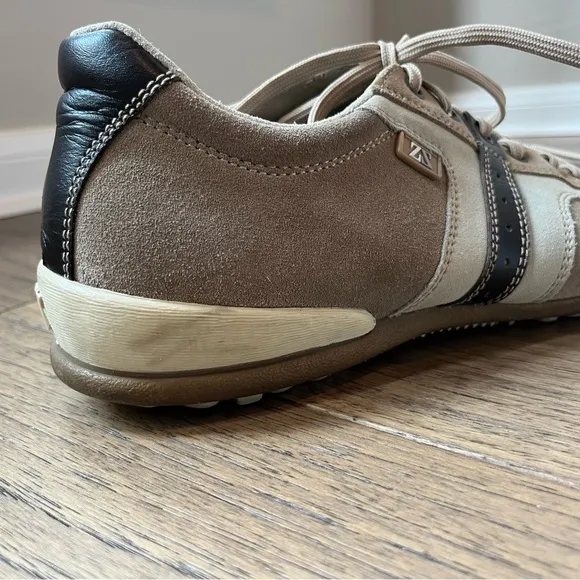Ermenegildo Zegna Sport Men's Beige and Brown Casual Sneakers _ Size 9