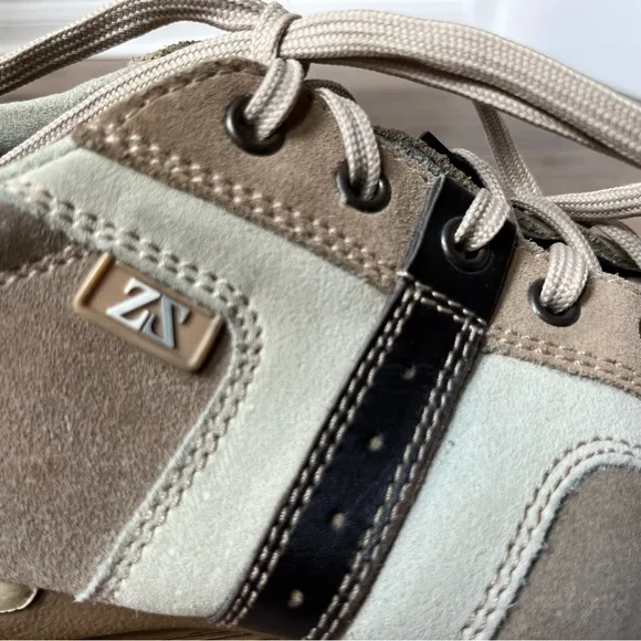 Ermenegildo Zegna Sport Men's Beige and Brown Casual Sneakers _ Size 9
