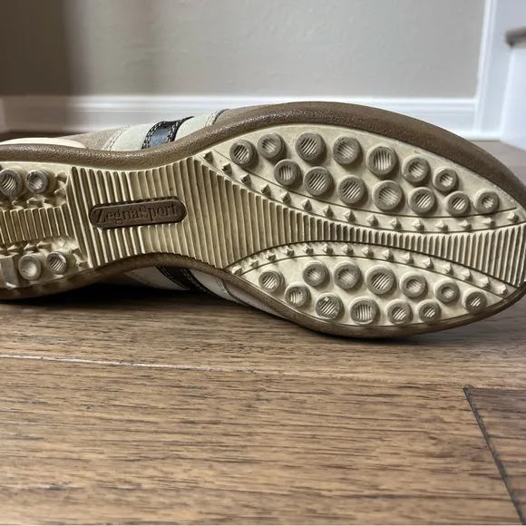 Ermenegildo Zegna Sport Men's Beige and Brown Casual Sneakers _ Size 9