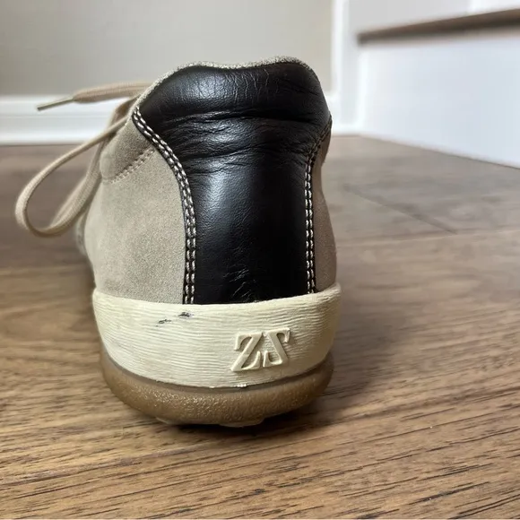 Ermenegildo Zegna Sport Men's Beige and Brown Casual Sneakers _ Size 9
