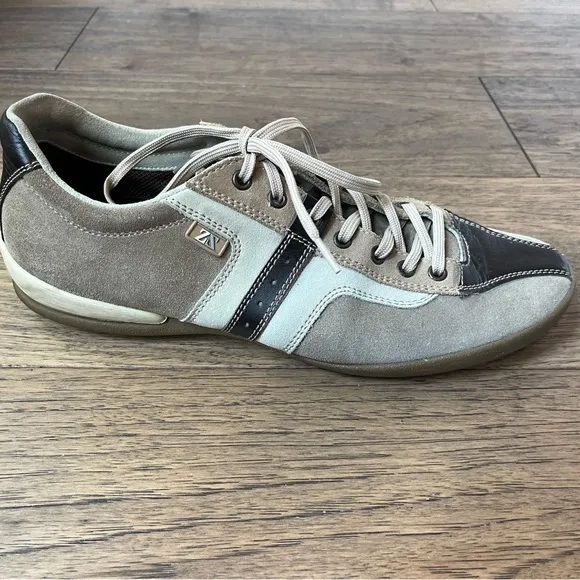 Ermenegildo Zegna Sport Men's Beige and Brown Casual Sneakers _ Size 9