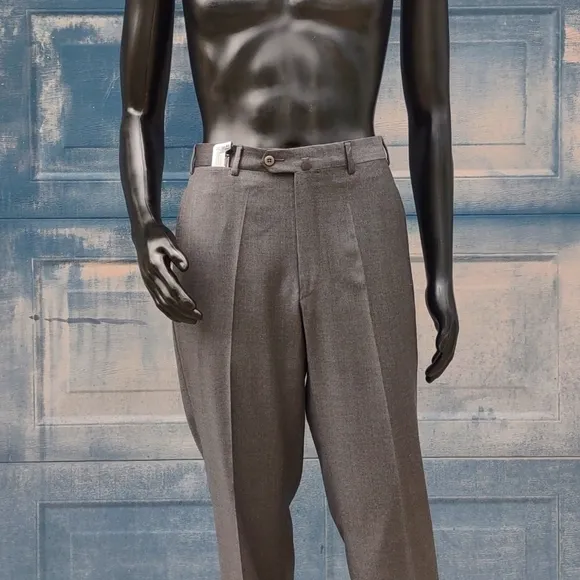 Ermenegildo Zegna Vintage Pure Wool Flat Front Luxury Trousers (Portugal)