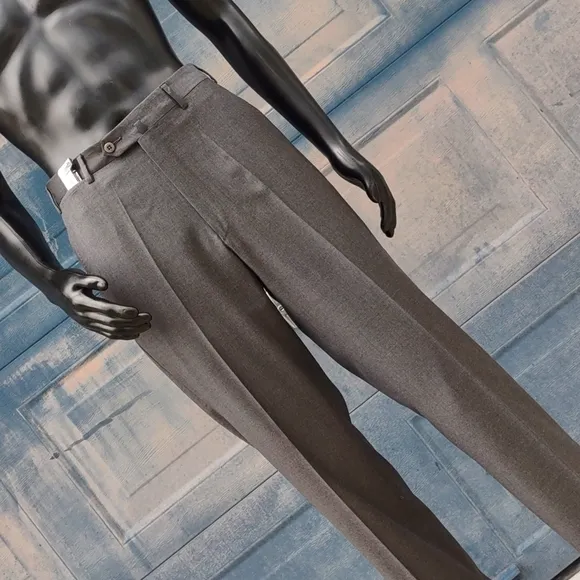 Ermenegildo Zegna Vintage Pure Wool Flat Front Luxury Trousers (Portugal)