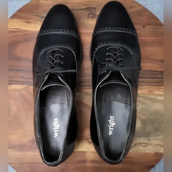 E.T. WRIGHT Dress Oxford Cap Toe Black Size 13 B