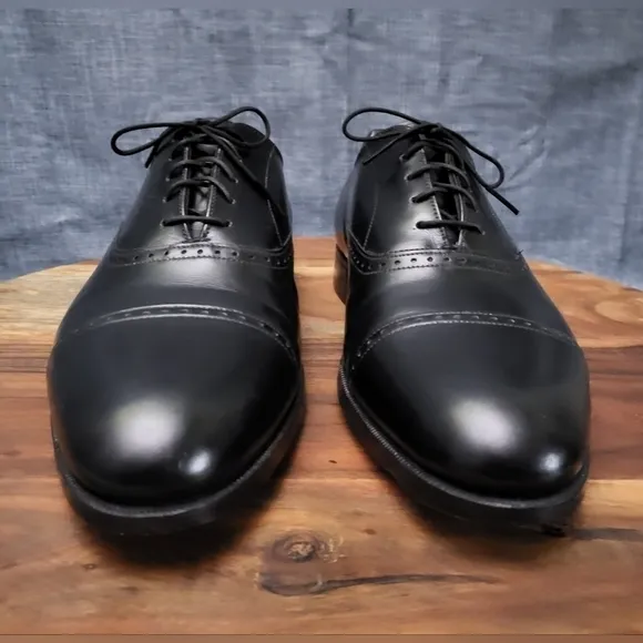 E.T. WRIGHT Dress Oxford Cap Toe Black Size 13 B