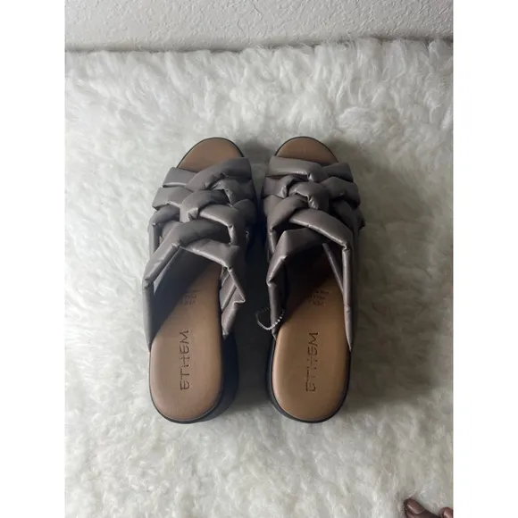 Ethem Vera Pelle Italian Strappy Platform Sandals Women Size 40/US 10.