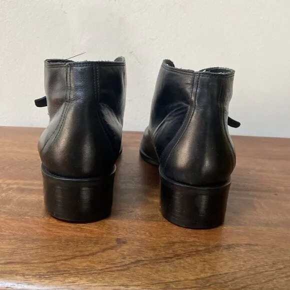 Etienne Aigner Black Leather Buckle Shoes