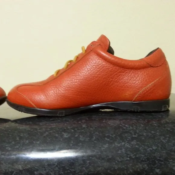 Etro Leather Shoes Sneakers Orange Size 9.5 US..-Euro 42 Men's Luxury