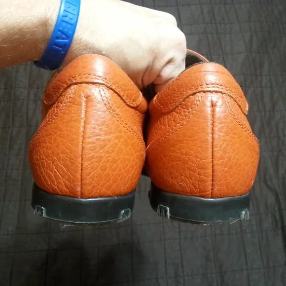 Etro Leather Shoes Sneakers Orange Size 9.5 US..-Euro 42 Men's Luxury