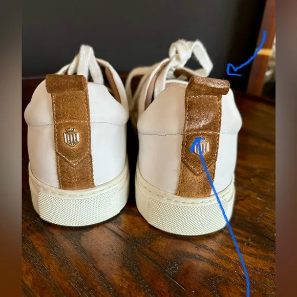 EUC FAIRFAX &amp; FAVOR FINCHLEY WHITE LEATHER TRAINERS, ENGLAND, WOMEN’S SNEAKERS,9