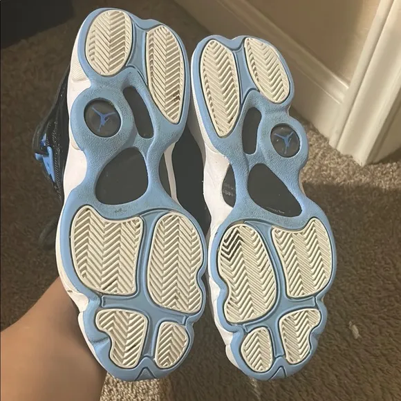 EUC Girls Black and Blue Jordan Shoes