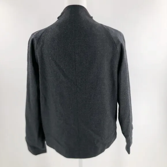 European Culture Steel Grey Jacket Wool Luxury Women's Size M NWT $265