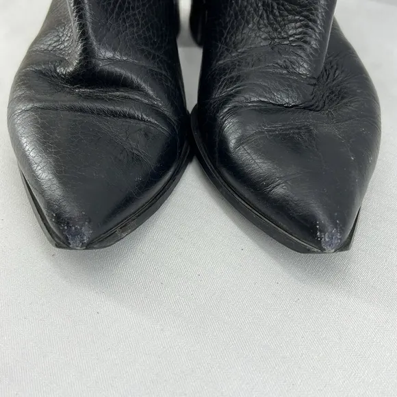 Everlane Boss Ankle Boot - Black Pebbled Leather
